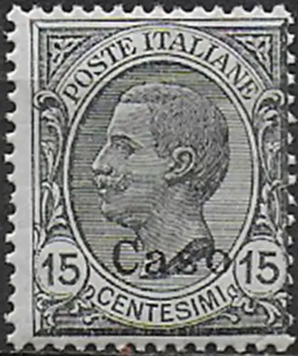 1921-22 Egeo Caso 15c. grey mc MNH Sassone n. 10