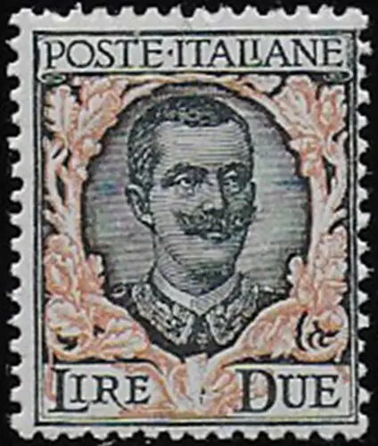 1923 Italia VE III Lire 2 floral MNH Sassone n.150