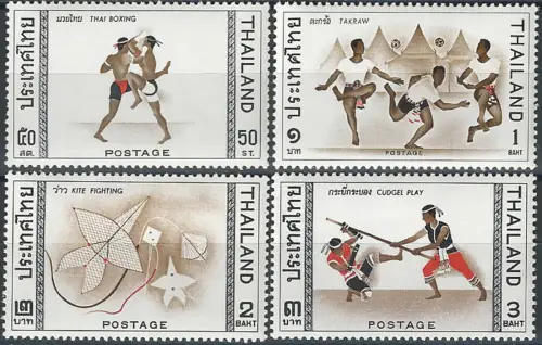 1966 Thailandia national sports 4v. MNH Yvert e Tellier n. 449/52
