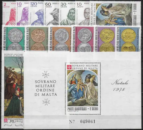 1978 SMOM complete year 16v.+1MS MNH