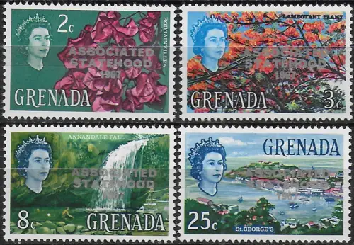 1967 Grenada ASSOCIATED STATEHOOD 4v. MNH SG n. 253/56