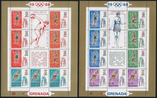 1969 Grenada Visit Carifta Expo 2MS MNH SG n. 330/35