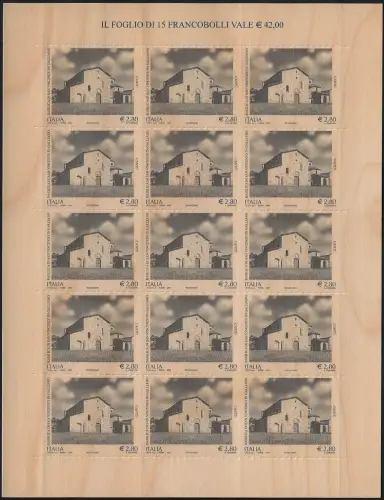 2007 Italia euro 2,80 black in wood MF variety MNH Unificato n. 3028