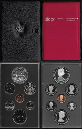 1980 Canada Mint divisional series 7 coins Proof