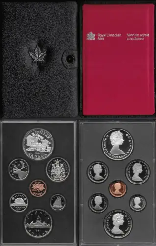 1981 Canada Mint divisional series 7 coins Proof