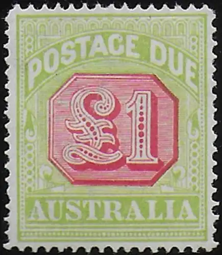 1921 Australia £1 Postage Due Stamps W 11 MNH SG n. D87