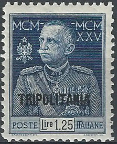 1926 Tripolitania King's jubilee Lire 1,25 p. 11 MNH Sassone n. 25