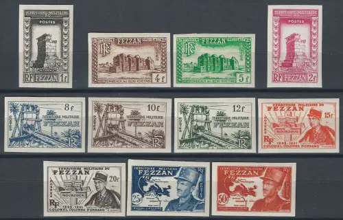 1949 Fezzan 11v. nd. MNH Sass. n. 16/26