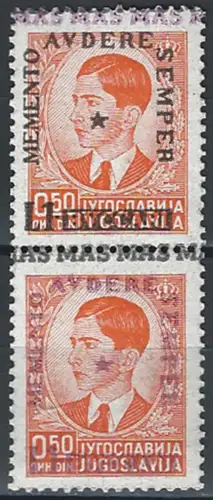 1941 Fiumano Kupa Beffa di Buccari pair MNH Sassone n. 35B+35C