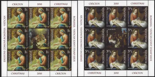 2010 Romania Christmas joint issue with Vatican 2MS MNH