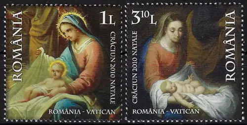 2010 Romania Christmas joint issue with Vatican 2v. MNH