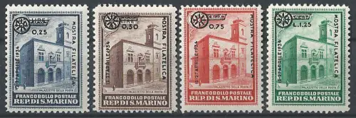 1934 San Marino Milano Fair 4v. MNH Sassone n. 180/83