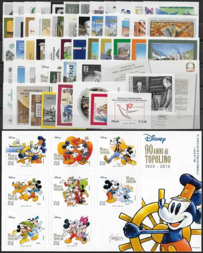 2017 Italia complete year 52v.+2MS MNH