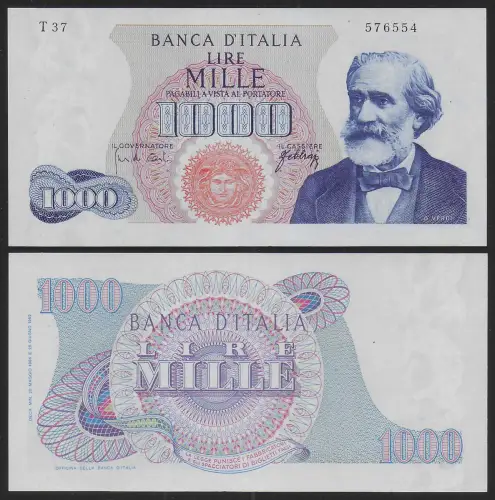 1966 Lire 1.000 Verdi I tipo FDS Gigante Rif. BI 55F