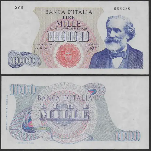 1962 Lire 1.000 Verdi I tipo SPL Gigante Rif. BI 55A