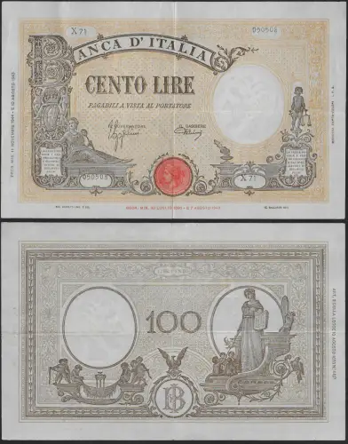 1944 Lire 100 grande B SPL Rif BI 24C Gigante