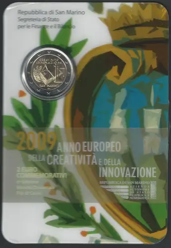 2009 San Marino euro 2,00 European Year of Creativity FDC-MS65