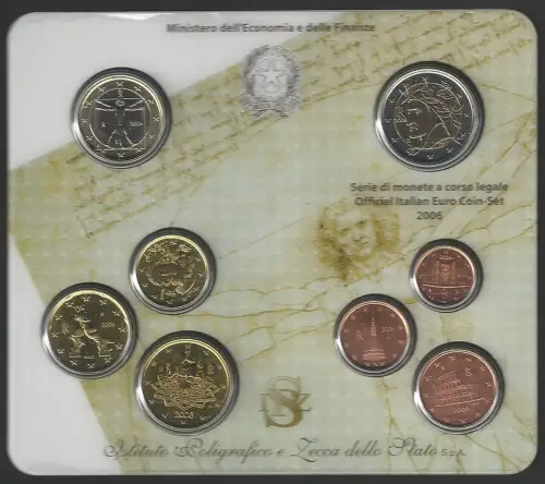 2005 Italia Mint divisional 8 coins FDC-MS65