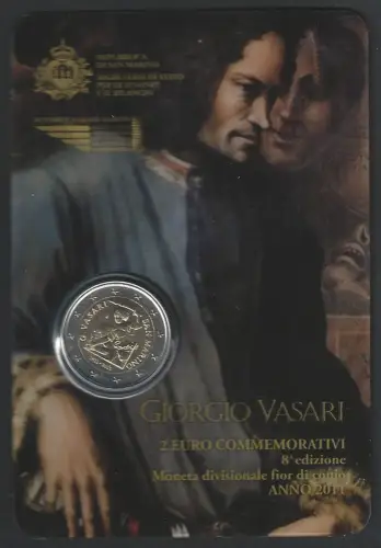 2011 San Marino euro 2,00 Giorgio Vasari FDC-MS65