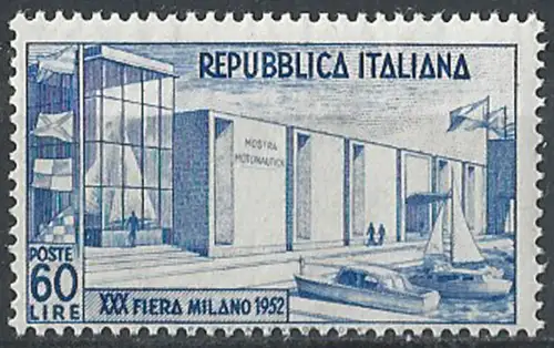 1952 Italia 30th Milan Fair 1v. MNH Sassone n. 685