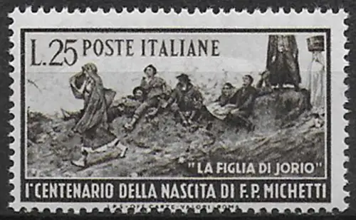1951 Italia Michetti pittore MNH Sassone n. 671