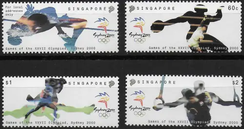 2000 Singapore Sydney Olympic Games 4v. MNH SG n. 1065/68