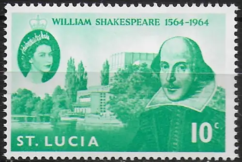 1964 St Lucia Shakespeare 1v. MNH SG n. 211