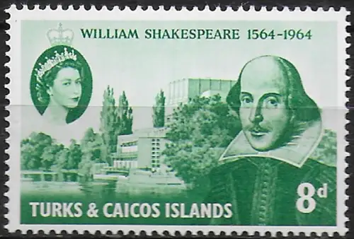 1964 Turks e Caicos Shakespeare 1v. MNH SG n. 257