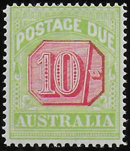 1921 Australia 10s. Postage Due Stamps W 11 MNH SG n. D86