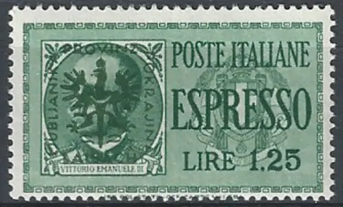 1944 Lubiana German occupation express 1v. MNH Sassone n. 1