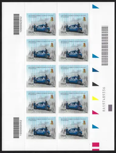 2020 Italia Vatican public security MS MNH Sassone n. 33