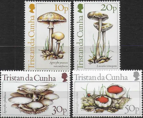 1984 Tristan da Cunha Mushrooms 4v. MNH YeT n. 350/53