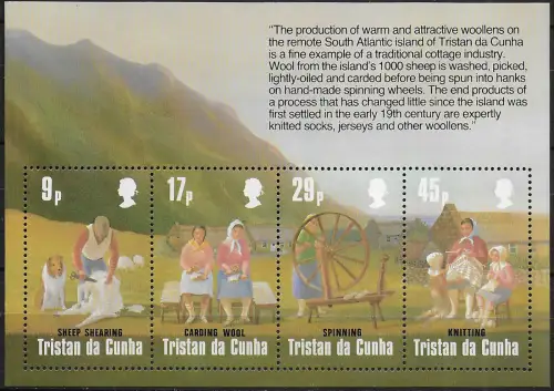 1984 Tristan da Cunha Wool industry MS MNH YeT n. 16