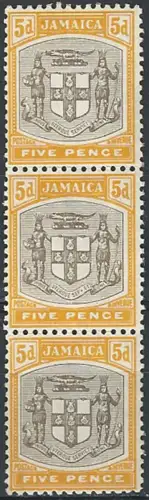 1907 Jamaica Edoardo VII 5d varietà MNH SG n. 43x2+43a