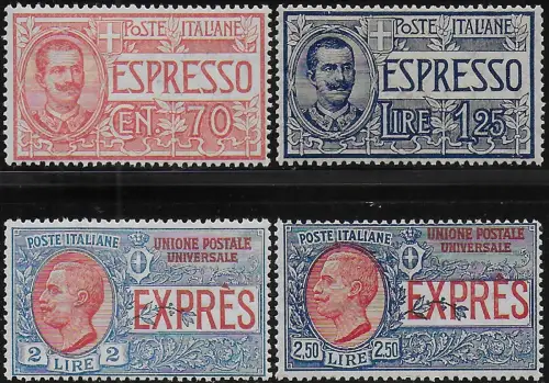 1925-26 Express new values 4v. bc MNH Sassone n. 11/14