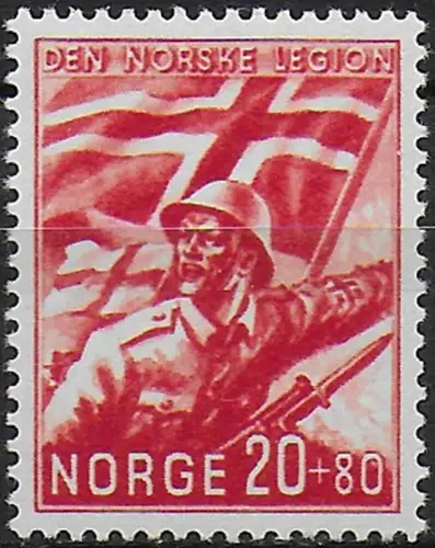 1941 Norvegia Pro Norwegian Legion MNH Unificato n. 212
