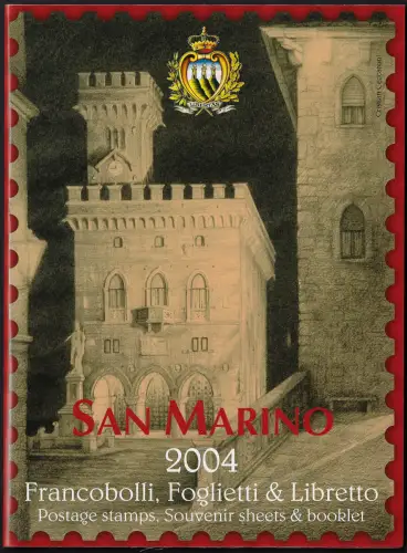2004 San Marino complete Year Folder 32v+3MS+1LB MNH