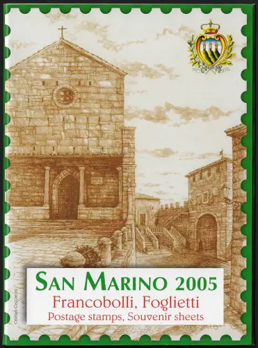 2005 San Marino complete year in Folder 44v+2MS MNH