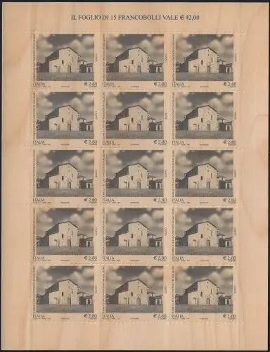 2007 Italia euro 2,80 black in wood MF variety MNH Unificato n. 3028