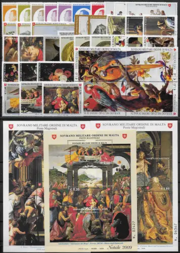 2009 SMOM complete year 38v. + 3MS MNH