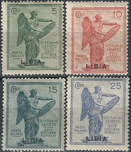 1922 Libia Victory 4v. MNH Sassone n. 34/37