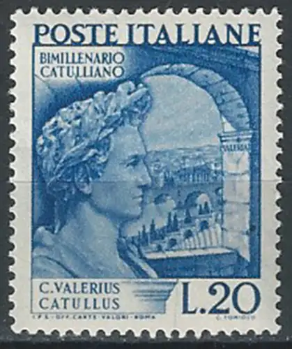 1949 Italia Gaio Valerio Catullo MNH Sassone n. 614
