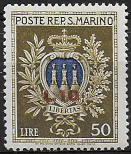 1946 San Marino For works Assistance 1v MNH Sassone n. 297