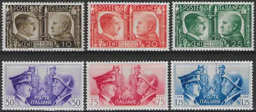 1941 Italia German-Italian Axis 6v. bc MNH Sassone n. 452/57