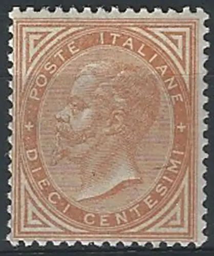 1863 Italia VE II 10c. dark orange ochre Londra MNH Sassone n. L17a