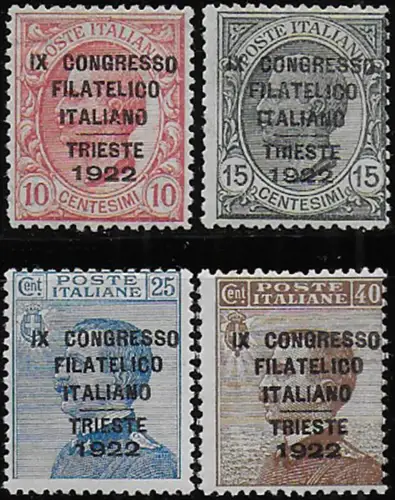 Merry Christmas - 1922 Italia Congresso Filatelico 4v. MNH Sassone n. 123/26