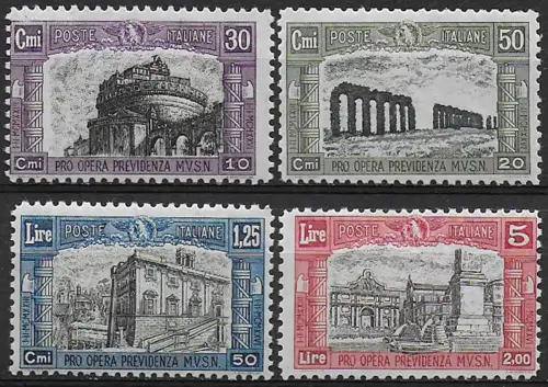 1928 Italia Pro Milizia 2nd issue 4v. mc MNH Sassone n. 220/23