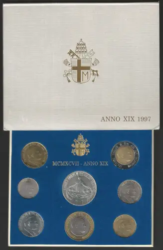 1997 Vaticano Mint divisional series 8 coins FDC-MS65
