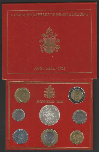 2001 Vaticano Mint divisional series 8 coins FDC-MS65