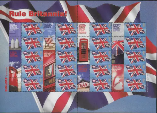 2004 Gran Bretagna Union Jack MNH Unif n. MS 20